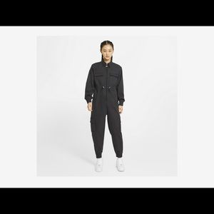 NWT Black Nike Swoosh Utility Jumpsuit